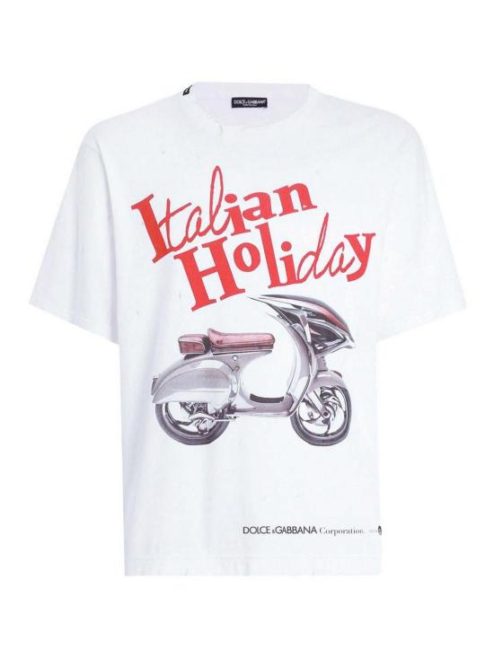 26SS 돌체앤가바나 반팔 티셔츠 G8PN9TG7O4SW0800 White