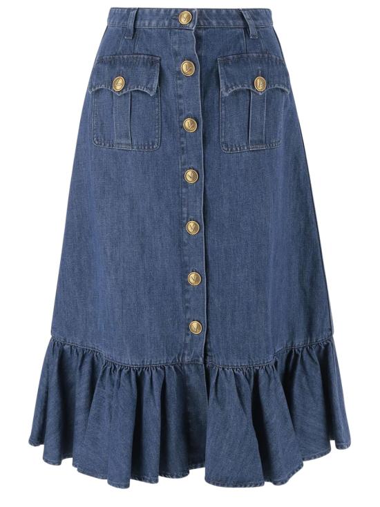 25SS 발렌티노 가라바니 숏 스커트 6B3DD18L94C 558 Blue