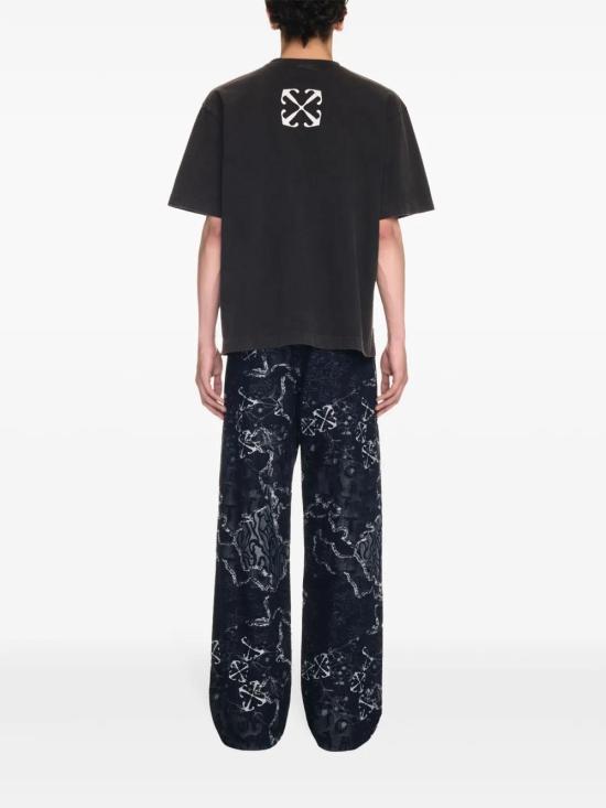  오프화이트 반팔 티셔츠 OMAA120F24JER0091001 black - OFF WHITE