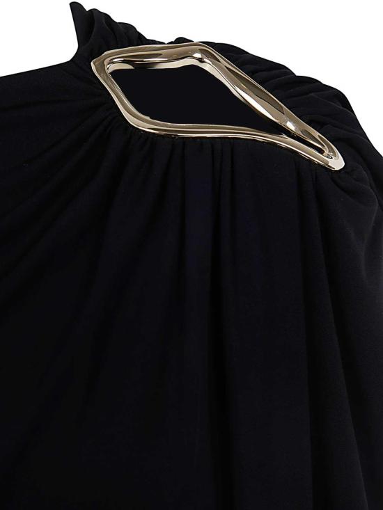 랑방 미디 스커트 RWDR00215088H2410 Black - LANVIN