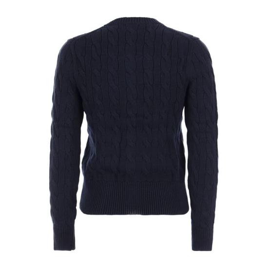 25SS 폴로 랄프로렌 포니 로고 자수 케이블 니트 크루넥 가디건  211891643 NAVY - POLO RALPH LAUREN