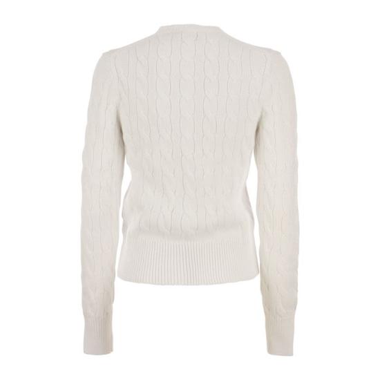 25SS 폴로 랄프로렌 포니 로고 자수 케이블 니트 크루넥 가디건  211891643 WHITE - POLO RALPH LAUREN