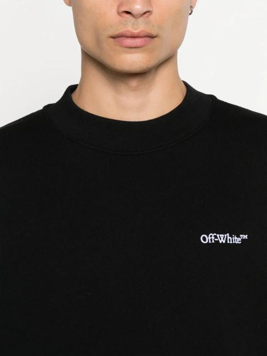  오프화이트 긴팔 티셔츠 OMBA054F24FLE0031001 black - OFF WHITE