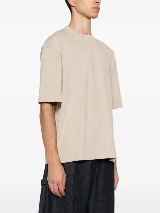  오프화이트 반팔 티셔츠 OMAA120F24JER004 beige - OFF WHITE