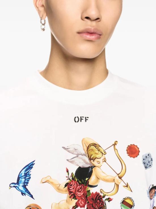  오프화이트 반팔 티셔츠 OMAA027S25JER0030110 white - OFF WHITE