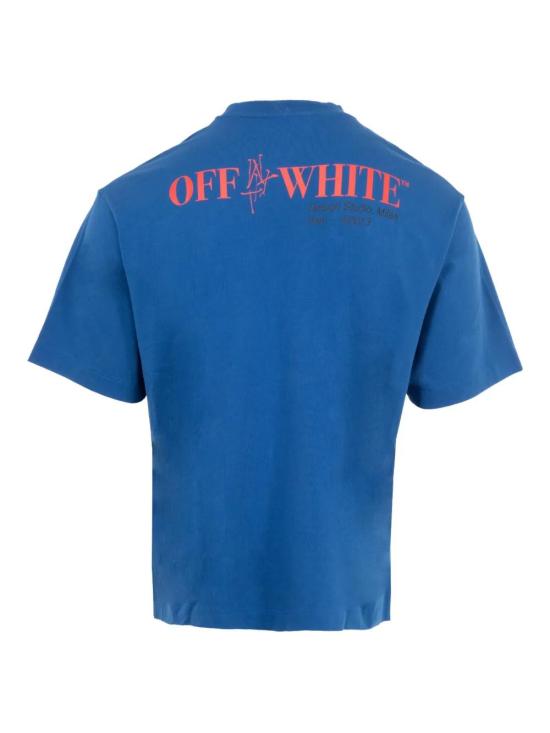  오프화이트 반팔 티셔츠 0MAA120F24JER00K teal - OFF WHITE