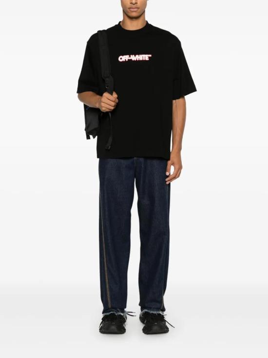  오프화이트 반팔 티셔츠 OMAA120F24JER00E1001 black - OFF WHITE