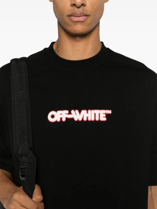  오프화이트 반팔 티셔츠 OMAA120F24JER00E1001 black - OFF WHITE