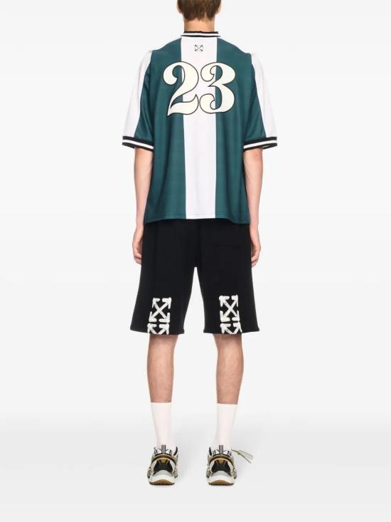  오프화이트 반팔 티셔츠 OMAD00AS25JER0025710 emerald - OFF WHITE