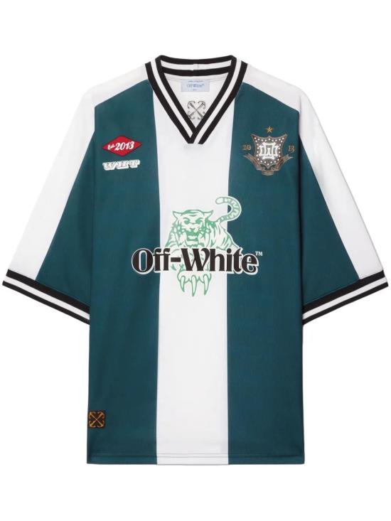  오프화이트 반팔 티셔츠 OMAD00AS25JER0025710 emerald