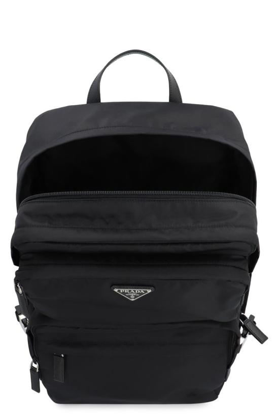  프라다 리나일론 앤 사피아노 레더 백팩 2VZ101VOOO2DMG F0002 Black - PRADA