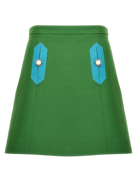 25SS 발렌티노 가라바니 스커트 B3RACE81CFR6F GREEN