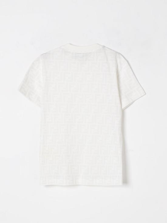 25FW [키즈] 펜디 티셔츠 JUI181ATRV F0TU9 White - FENDI