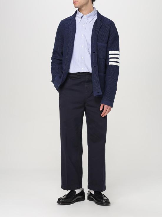 25FW 톰브라운 긴팔 셔츠 MWL413AF0313 480 Gnawed Blue - THOM BROWNE