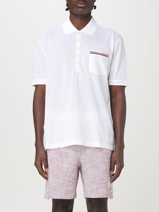 25FW 톰브라운 폴로 티셔츠 MJP022A01455 100 White