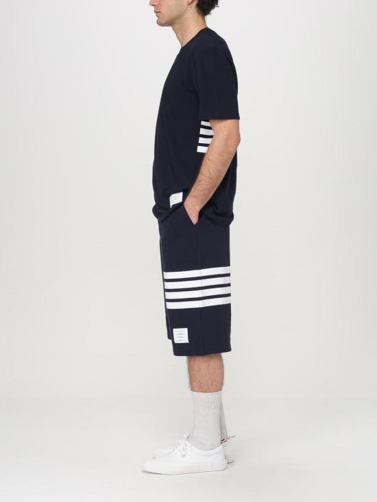 26SS 톰브라운 클래식 피케 4바 티 MJS123A00050 415 Navy - THOM BROWNE