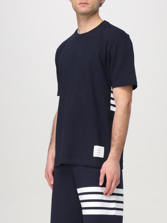 26SS 톰브라운 클래식 피케 4바 티 MJS123A00050 415 Navy - THOM BROWNE