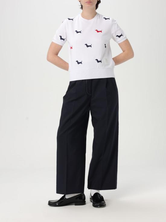 25FW 톰브라운 반팔 티셔츠 FJS206EJ0055 100 White - THOM BROWNE