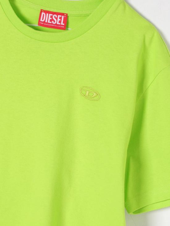 25FW [키즈] 디젤 티셔츠 J022760HGAM K589 Green - DIESEL