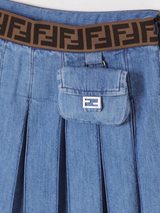 25FW [키즈] 펜디 스커트 JFE165ATRF F0QG0 Blue - FENDI