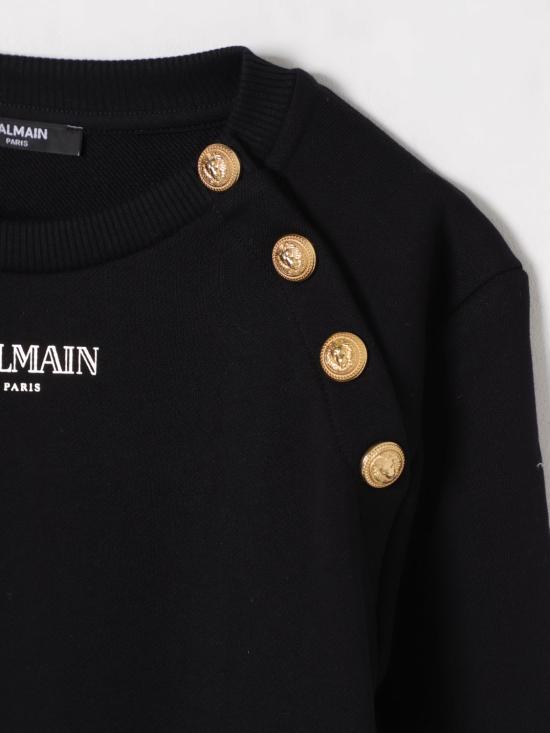 25FW [키즈] 발망 풀오버 BW4P60Z1753 930OR Black - BALMAIN