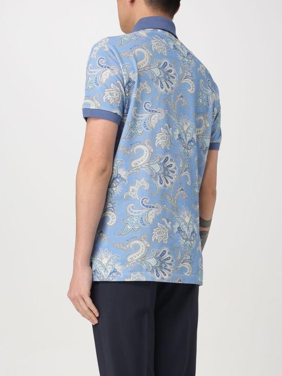 25FW 에트로 폴로 티셔츠 MRMD0004AK570 X0880 Gnawed Blue - ETRO