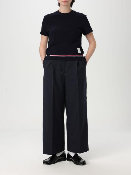 25SS 톰브라운 반팔 티셔츠 FJS193AJ0185 415 Blue - THOM BROWNE