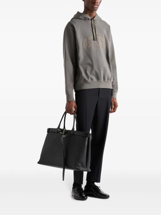  프라다 후드 티셔츠 UJL71BSOOO15CB grey - PRADA