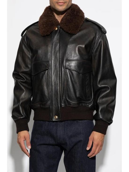  베르사체 가죽 자켓 10167301A11851 - VERSACE