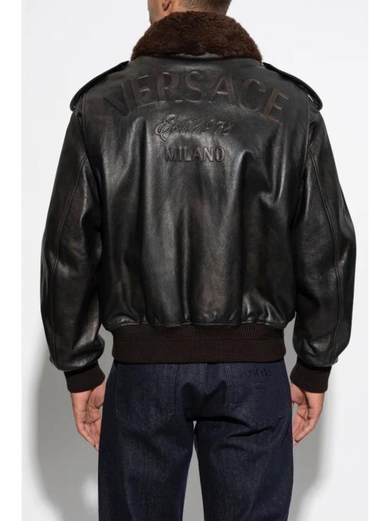  베르사체 가죽 자켓 10167301A11851 - VERSACE