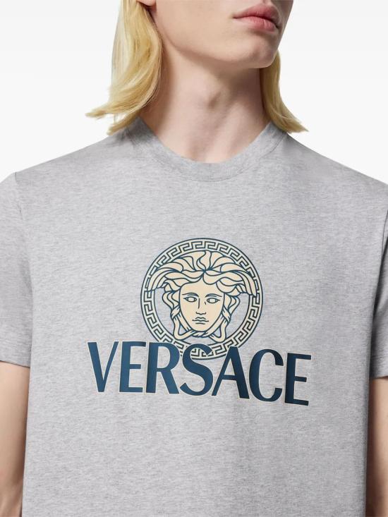  베르사체 반팔 티셔츠 10142261A10088 grey - VERSACE