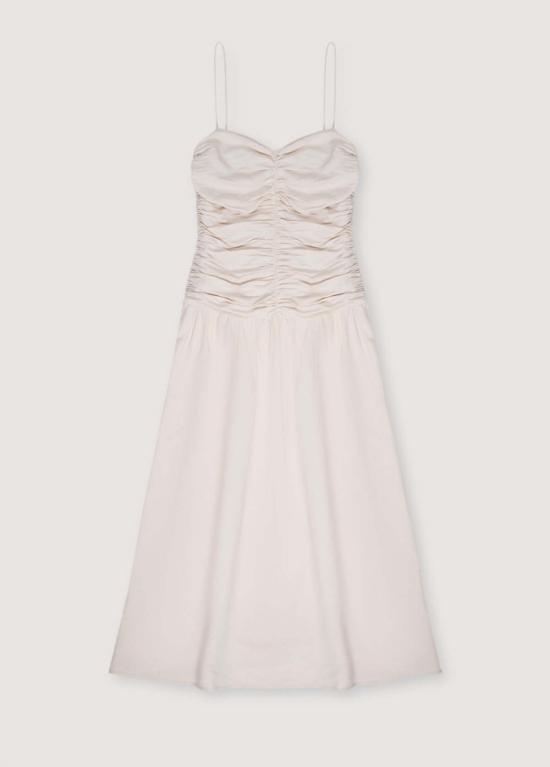  더뉴소사이어티 롱 원피스 뉴 소사이어티 에로스 롱드레스 스톤 - THE NEW SOCIETY