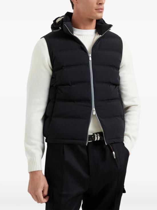  브루넬로 쿠치넬리 베스트 MM4911995CQD26 black - BRUNELLO CUCINELLI