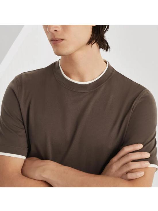  브루넬로 쿠치넬리 반팔 티셔츠 M0B137427CAG04 - BRUNELLO CUCINELLI