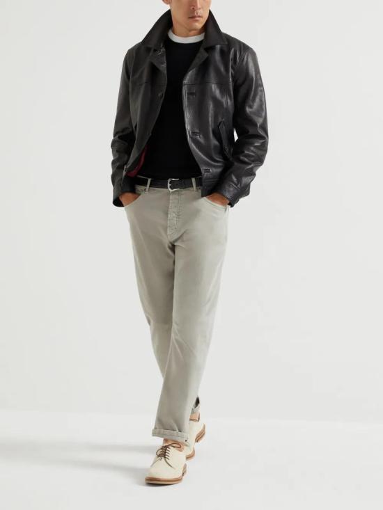  브루넬로 쿠치넬리 가죽 자켓 MPMEM2025C101 - BRUNELLO CUCINELLI