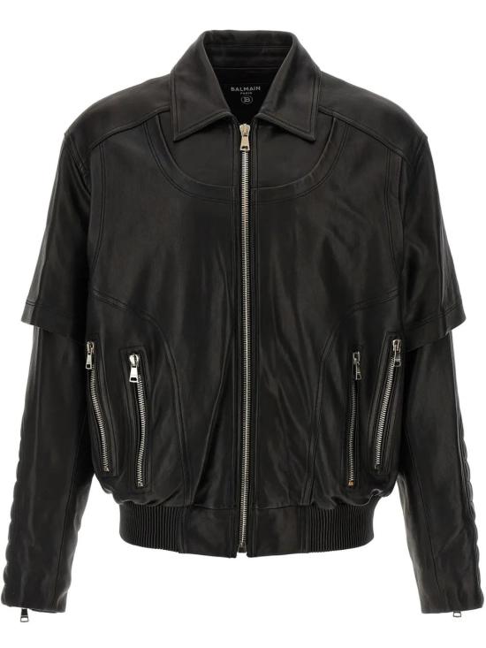  발망 가죽 자켓 EH1TF936LC62 black