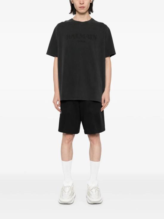  발망 반팔 티셔츠 DH1EG010BC72 dark grey - BALMAIN