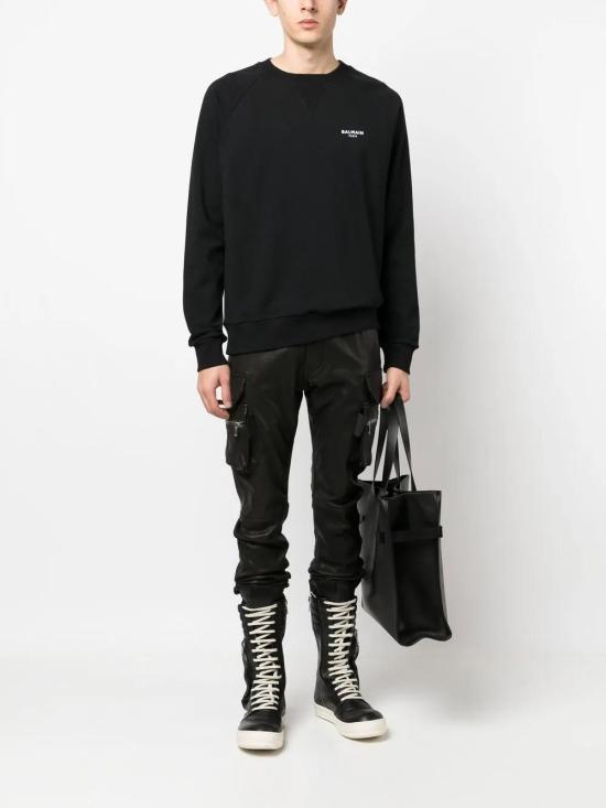  발망 긴팔 티셔츠 CH1JQ005BB04 black - BALMAIN