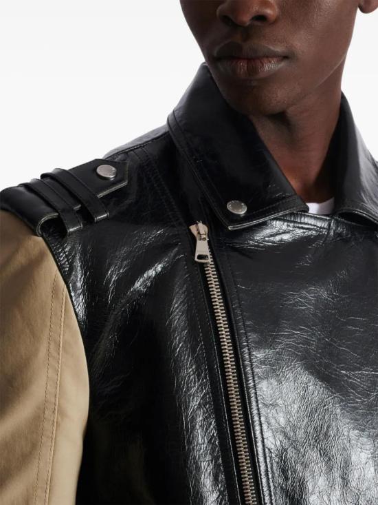  발망 바이커 자켓 EH1TD558MG15 sand beige - BALMAIN