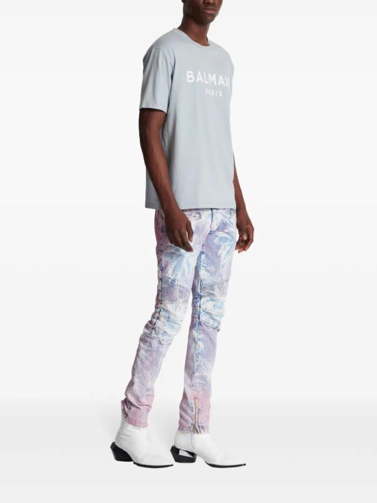  발망 반팔 티셔츠 DH1EG000BB73 grey - BALMAIN