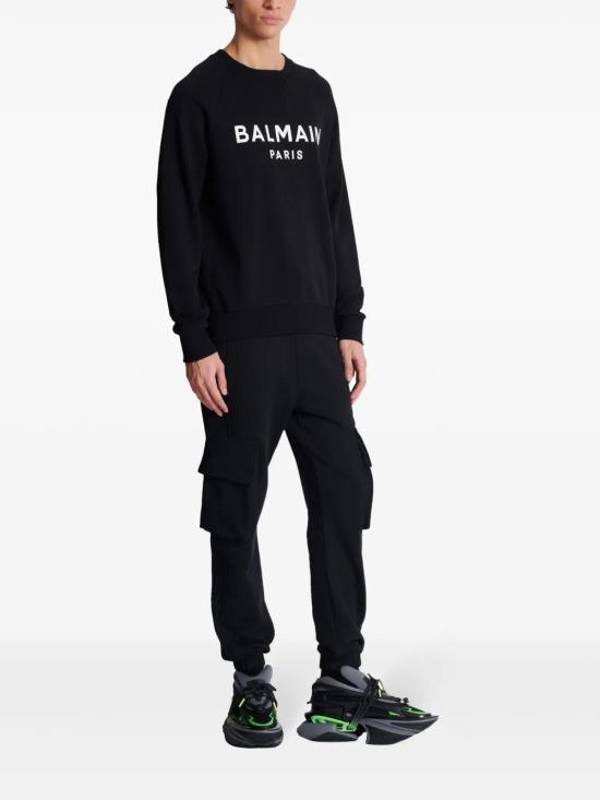  발망 긴팔 티셔츠 DH1JQ005BB65 black - BALMAIN