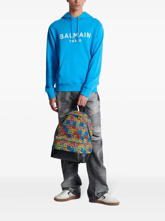  발망 후드 티셔츠 DH0JR002BB65SME sky - BALMAIN