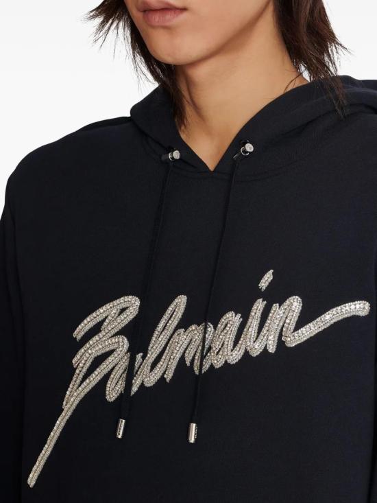  발망 후드 티셔츠 EH1JT240PC70 black - BALMAIN