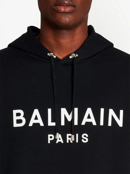  발망 후드 티셔츠 CH1JR002BB65 black - BALMAIN