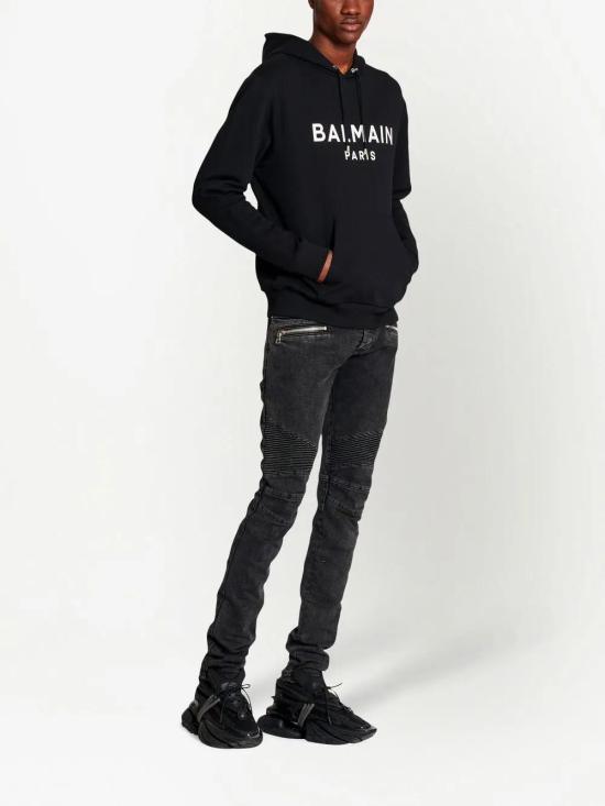  발망 후드 티셔츠 CH1JR002BB65 black - BALMAIN