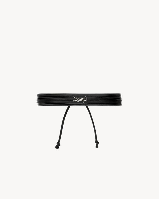 25SS 생로랑 브레이슬릿 820441AAEKE BLACK - SAINT LAURENT