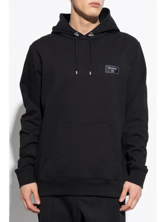  발망 후드 티셔츠 EH1JT047BC91 black - BALMAIN