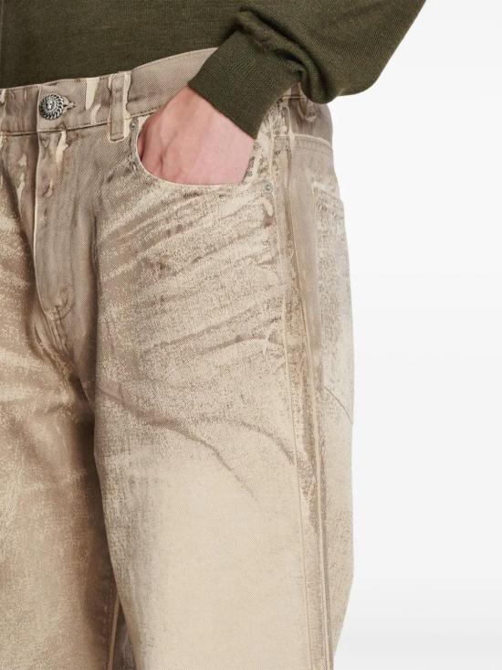  발망 스트레이트 팬츠 EH1ML155DF57 sand beige - BALMAIN