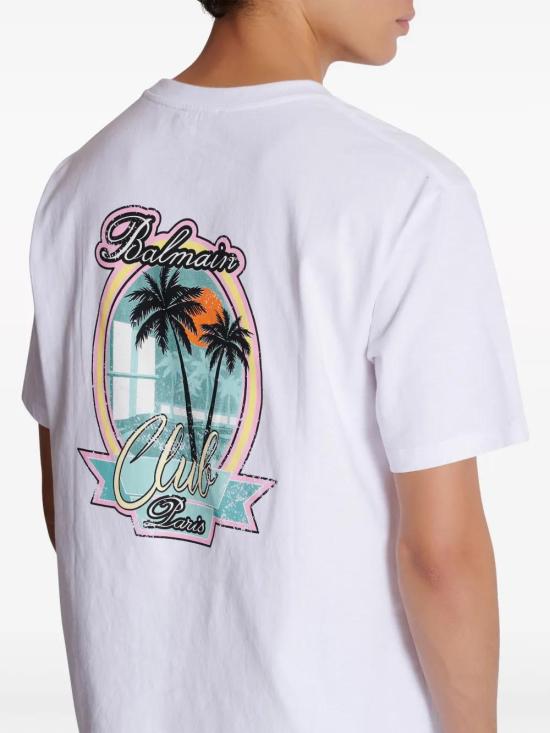  발망 반팔 티셔츠 DH1EG000GD82 white - BALMAIN