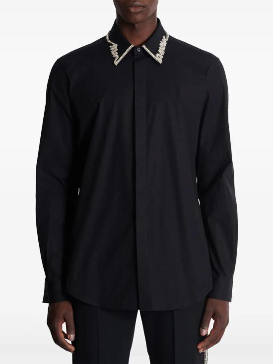  발망 긴팔 셔츠 EH1HS460CF43 black - BALMAIN